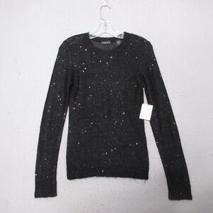 Vintage Moda International Sweater Sequin Wool Mohair Blend Minimalist Y2K NWT